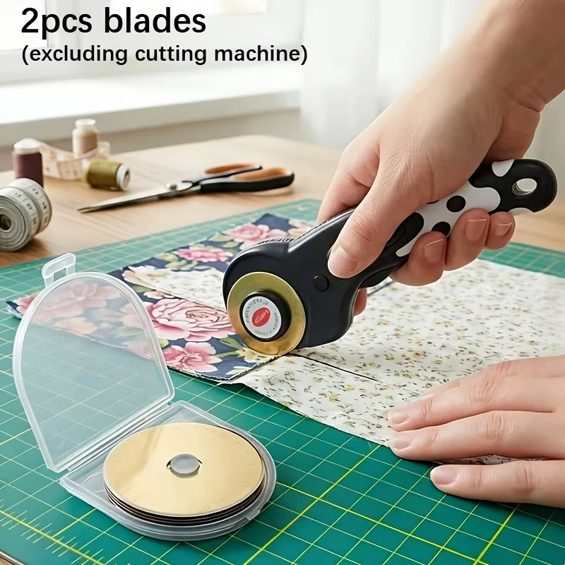 45mm Rotary Cutting Blade with Titanium Coating, Universal Circular Cutting Replacement Blade, Suitable for Fabric, Sewing, Quilting, Leather, and Paper, Sharp and Durable