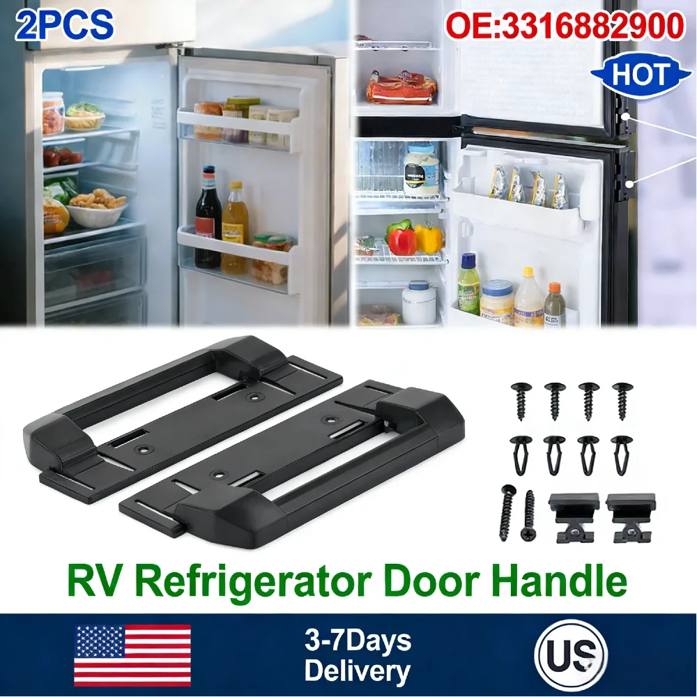 

2 шт. Износостойкие ручки-защелки для дверей холодильников RV, аналог OE 3316882900, универсальные для Dometic, фурнитура для холодильников, запчасти для RV