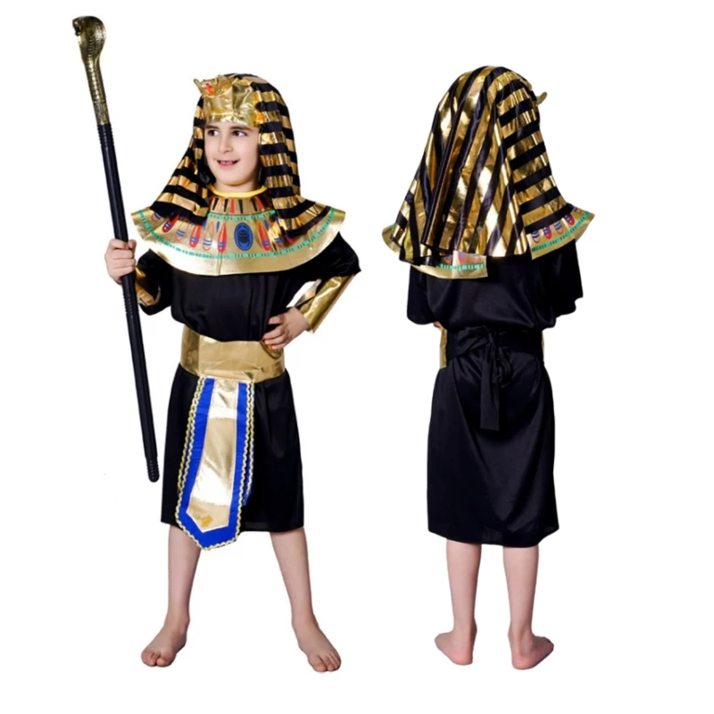 

Children's Halloween Egyptian Pharaoh Costumes for Boys Egyptian Prince Carnival Cosplay Party Clothes Suits Performance Costume