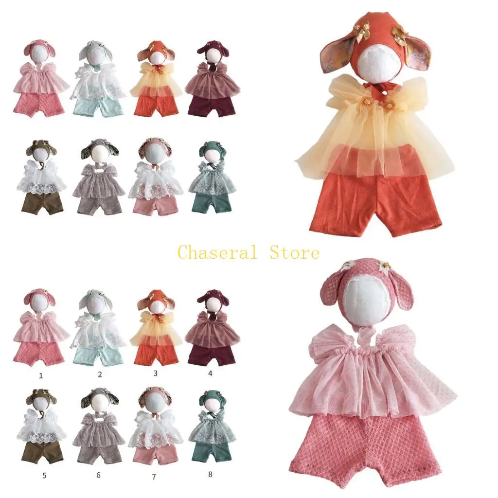 e7ce-baby-girls-photoshoots-outfit-elegant-lace-dress-tulle-skirt-adorable-animal-ear-design-hat-for-newborns-portraits