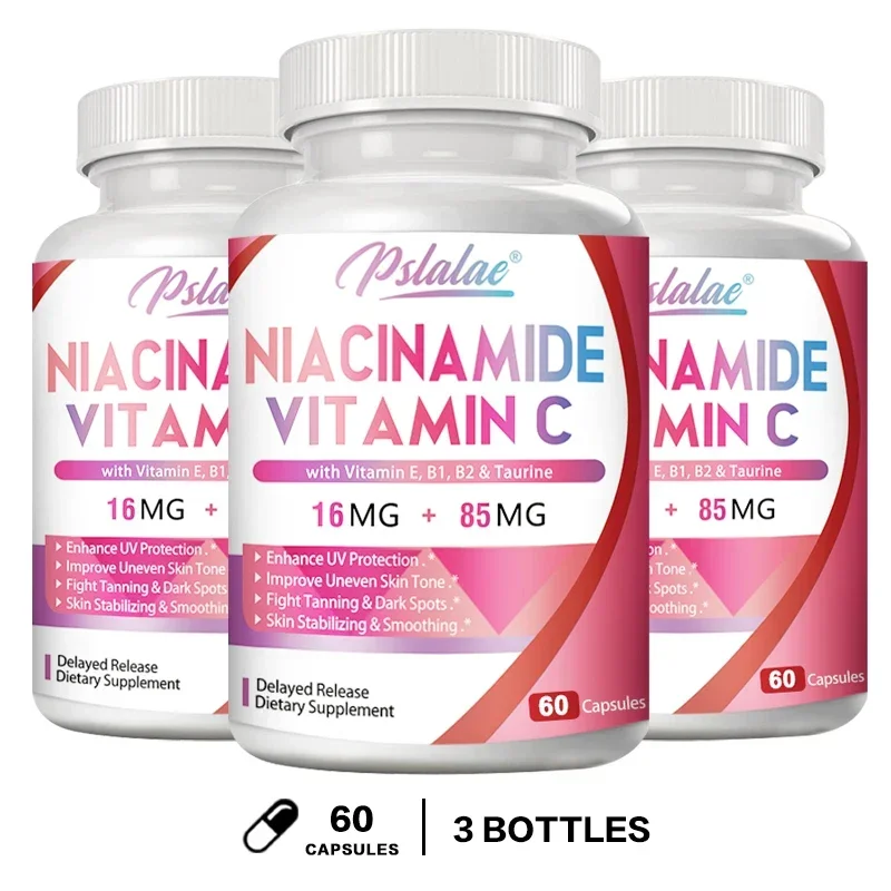 Niacinamide Vitamin C - Supports Skin Health, Reduces Wrinkles, Fights Aging with Antioxidants, Boosts Energy Levels