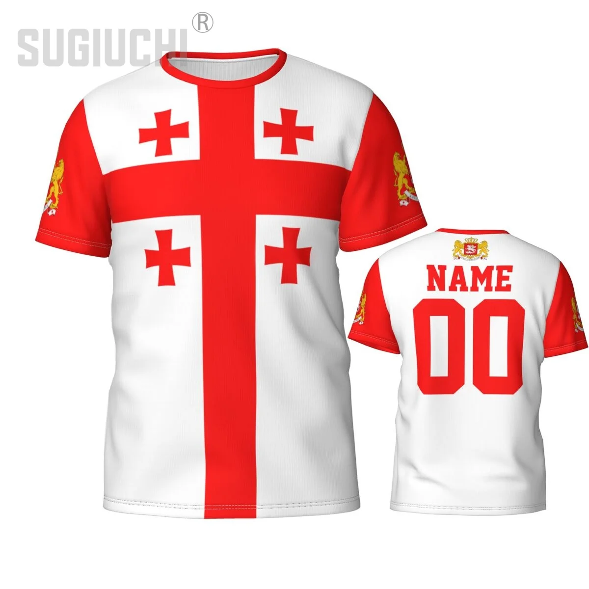 Custom Name Number Georgia Flag Emblem 3D T-shirts For Men Women Tees team Clothes Soccer Football Fans Gift T shirt