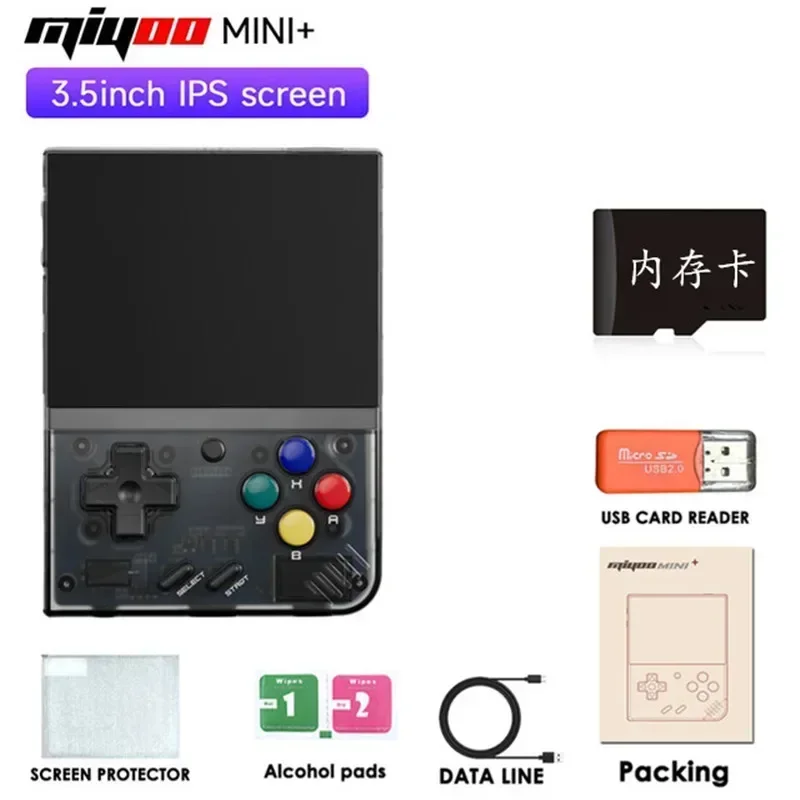 Miyoo Mini Plus Mini consola de juegos pantalla IPS de 3,5 pulgadas consola de videojuegos WiFi 3000mAh regalos de cumpleaños y Navidad para adultos y niños