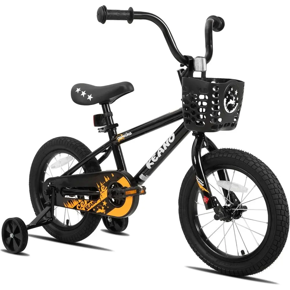 

1416 Inch Kids BMX Bike for Ages 3-10, with Training Wheels, Basket, and Kickstand