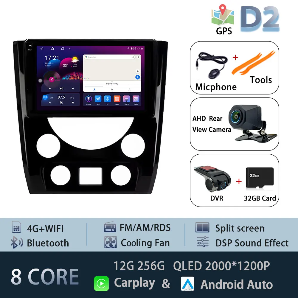 Carplay Android 15 Auto Voor SsangYong Rexton W 2014-2016 GPS Autoradio Navigatie Multimedia Video Player Stereo BT