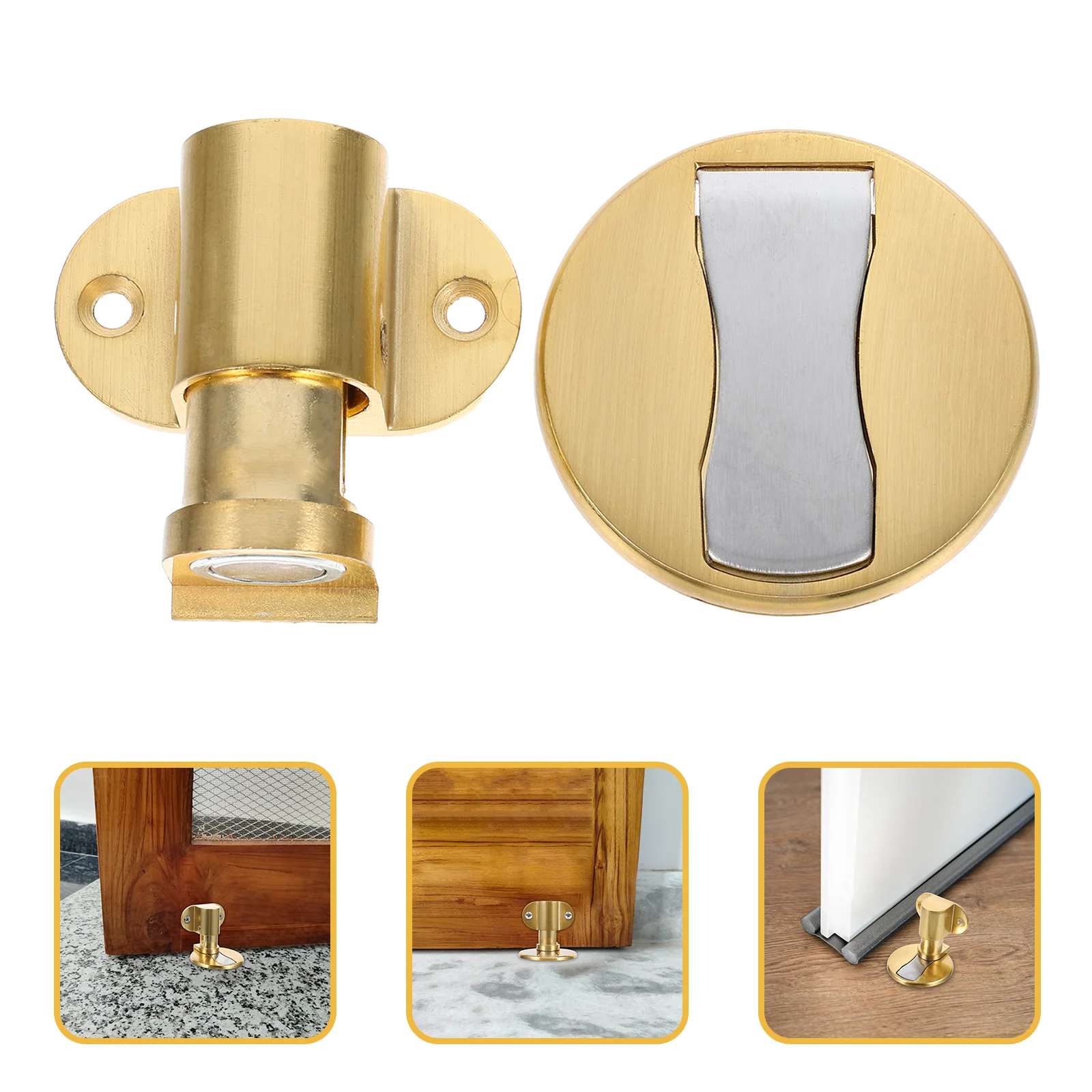 Stainless Steel Door Stop Height Door Stopper Magnetic Door Fastener Wall Mount Door Stop Protects Door From Damage Universal Do