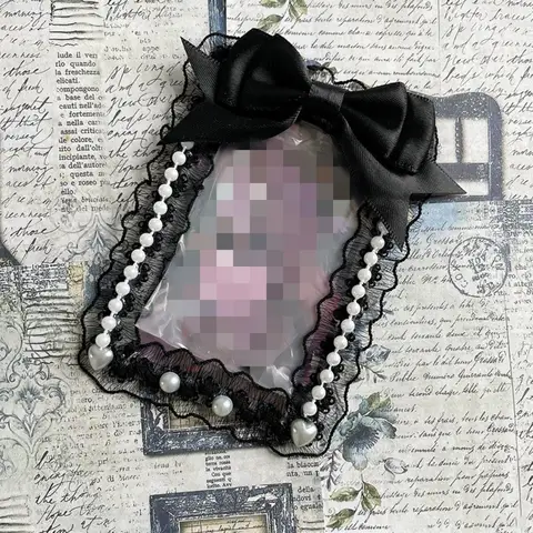 Sweet Lace Photocard Holder Aesthetic Design Bow Ruffle Photo Card Cover Transparent Kawaii ID Card Protector