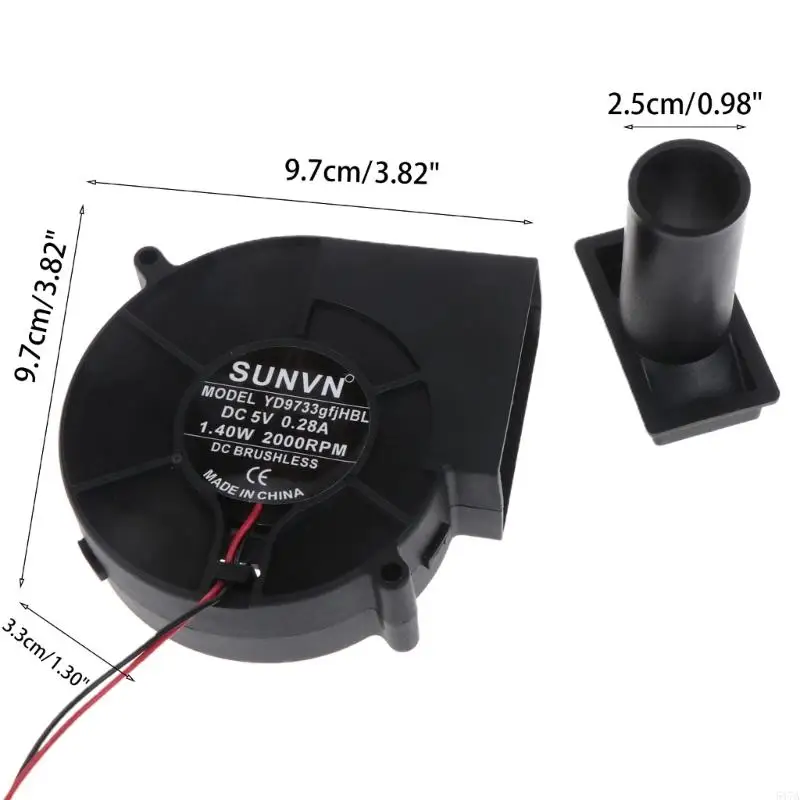 517A BBQ Fan Fan Outdoor Cooking Blower Sharcoal Stare Pecnic Pecnic Barbecue Electric Fans 9733 для 5V 12V 24V 2PIN 97 мм F