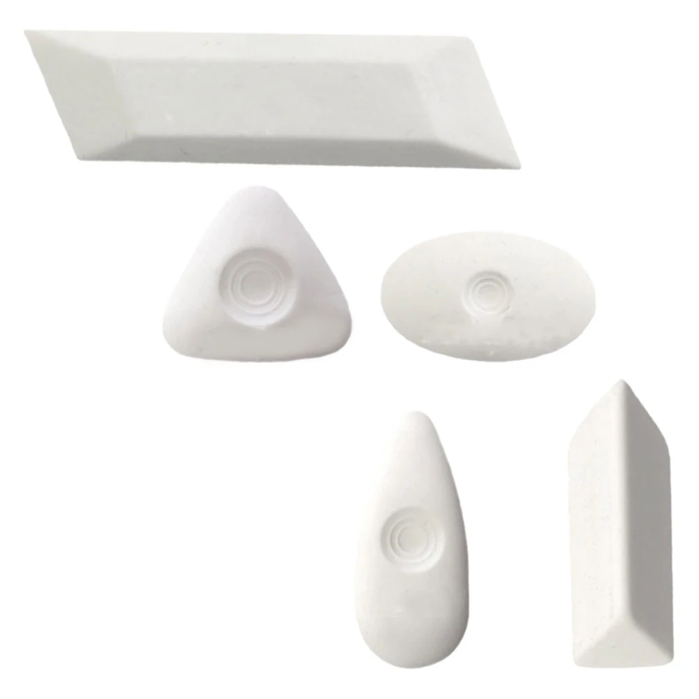 

5 Pcs White Erasers Creative Drawing Minimal Residue School Stationery Students Supplies Sketching Painting Tools
