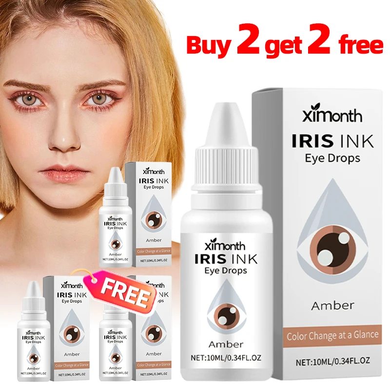 4Pcs Color Changing Eye Drops Eyes Nourishing Moisturizing Lighten Brighten Care Change Eye Color 10ml