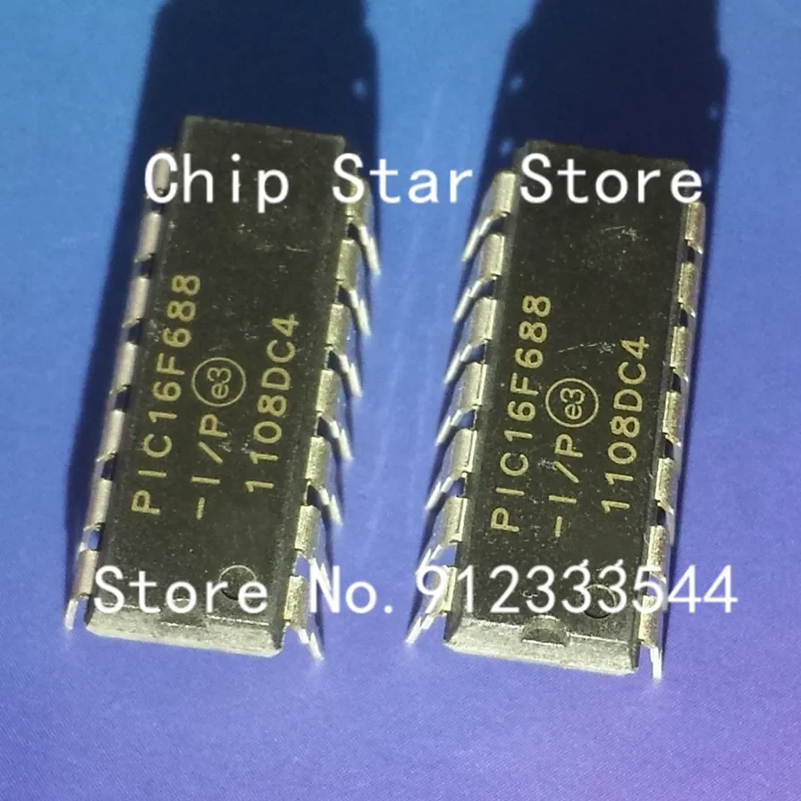5-50pcs  PIC16F688-I/P PIC16F688 DIP14 8 Bit MCU Flash PIC16 Family PIC16F6XX Series Microcontrollers 100%New And Original