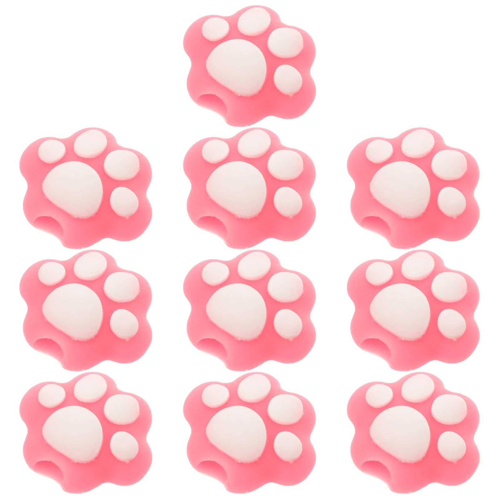 10 шт., розовые колпачки для карандашей в виде кошачьей лапы, силиконовые защитные приспособления для карандашей, предотвращающие ломкость для школьного офиса, офисных принадлежностей