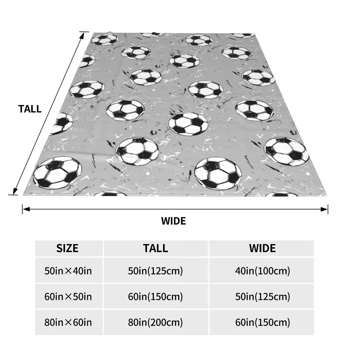 Footballs Soccer Blanket Coral Fleece Plush Spring Autumn Portable Super Soft Throw Blankets for Home Couch Bedspread