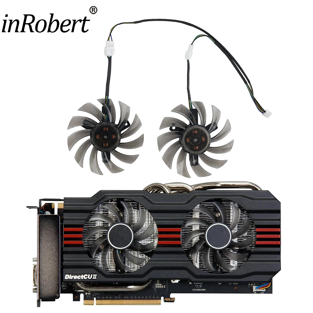 2pcs/lot 75mm PLD08010S12HH GTX750Ti Cooler Fan Replacement for ASUS GTX 660 750 760 1050 Ti R7 260X Graphics Card Cooling Fan