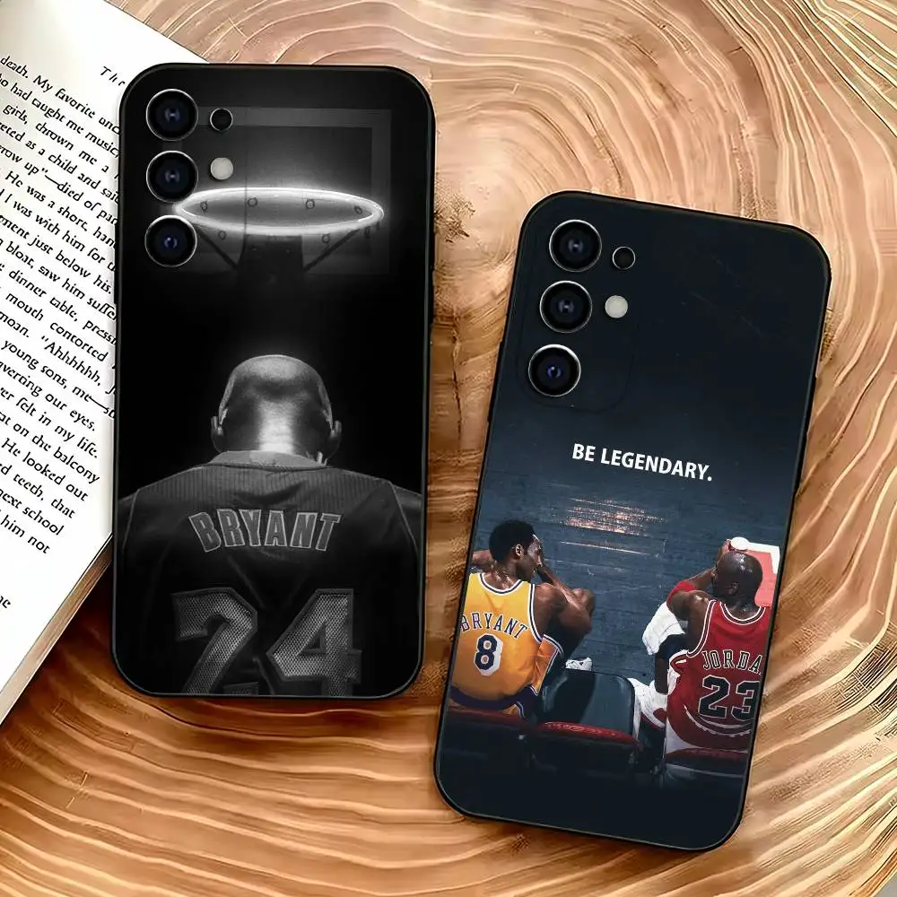Capa de Telefone de Basquete K-Kobe B-Bryant 8 24 para Samsung S25, S24, S21, S22, S23, S30, Ultra, S20, Plus, Fe, Lite, Capa Preta Macia