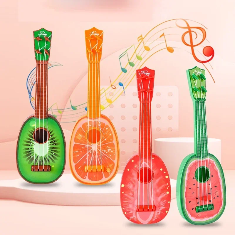 Crianças quentes guitarra instrumento musical ukulele musical montessori brinquedos para crianças aprendendo educacional presente de aniversário de natal