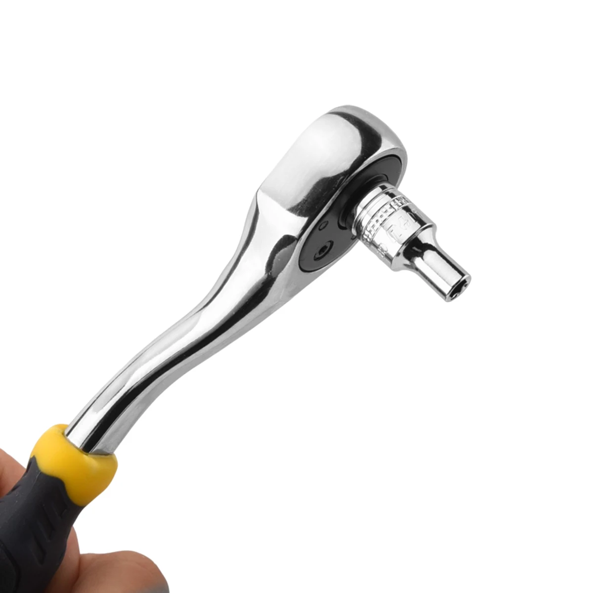 

46PCS Industrial Grade 1/4" (6.3mm) Ratchet Socket Wrench Set, High Torque Quick Release Socket Set for Car Truck Repair