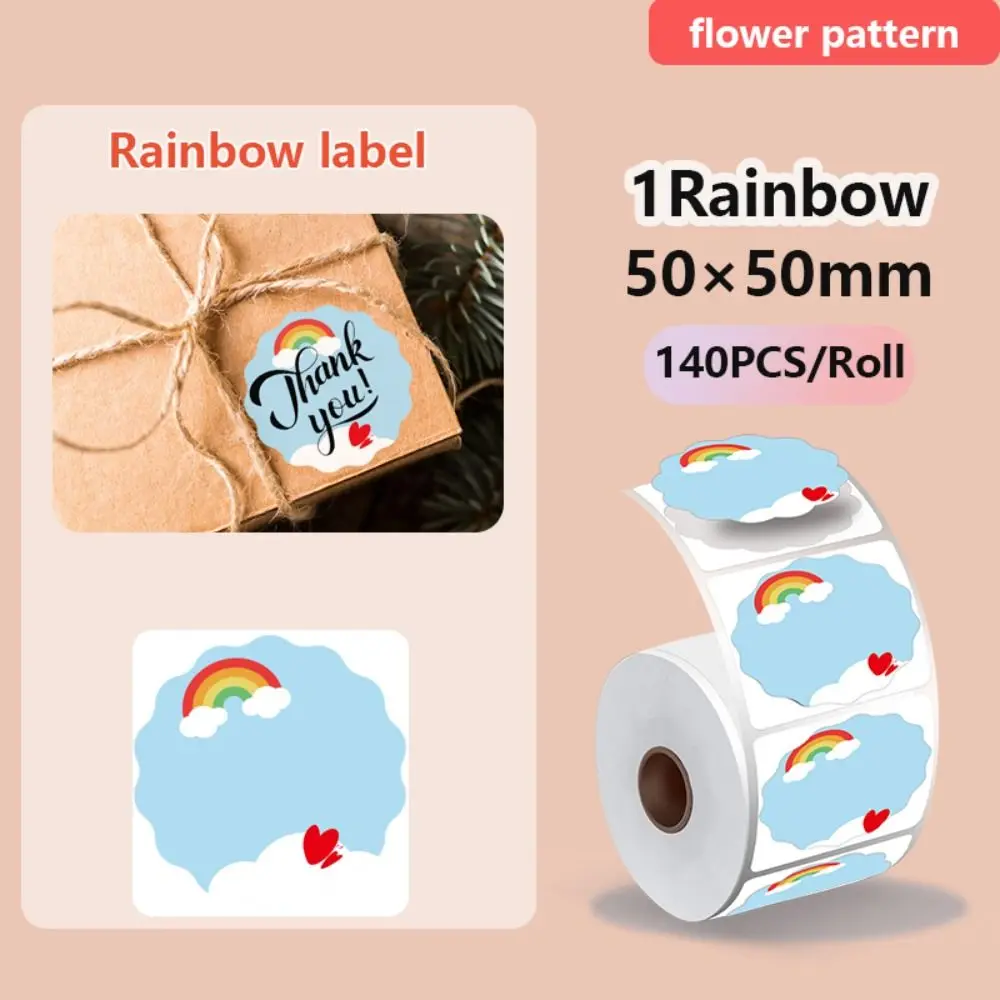 140/230Pcs 레인보우 열전사 프린터 라벨 DIY 방수 빈 라벨 스티커 긁힘 방지 찢어짐 방지