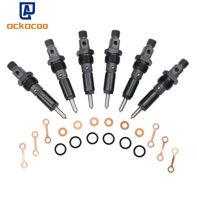 

6pcs 6D102 Engine New Fuel Injector set w/ KDAL59P6 Nozzle Holder 3283562 3283576 4948366 for Cummins 6B 6BT 6BTA 5.9L p7100