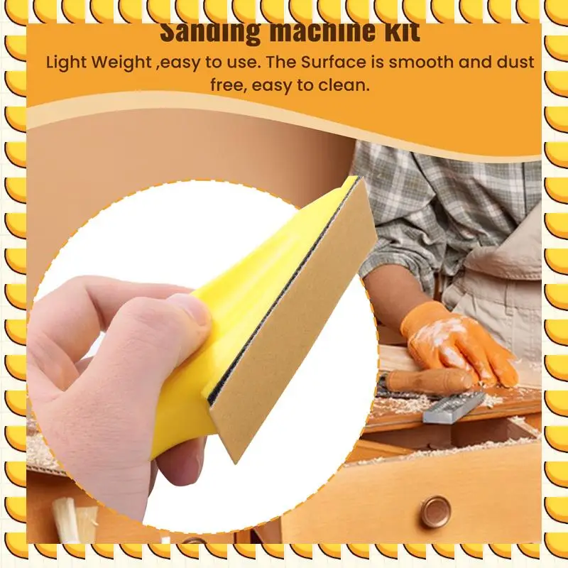

BAAU Mini Sander Kit, Micro-Sanding Tools For Small Projects, Small Detail Handle Sanding For Tight Narrow Spaces&DIY Crafts