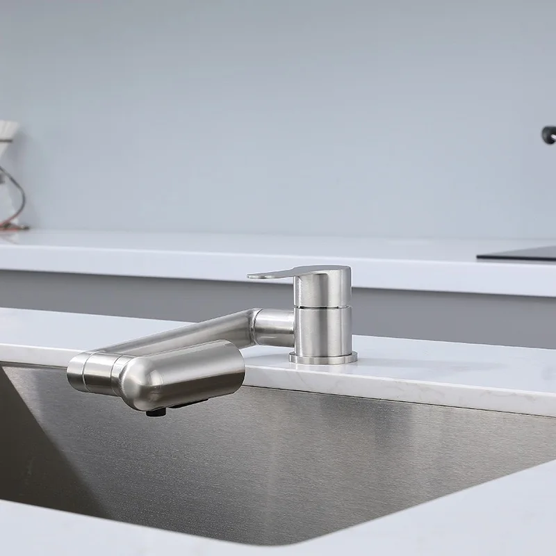 Foldable Faucet Hot and Cold Kitchen Window Hidden Sink Stainless Steel Sink Universal RV Low Profile