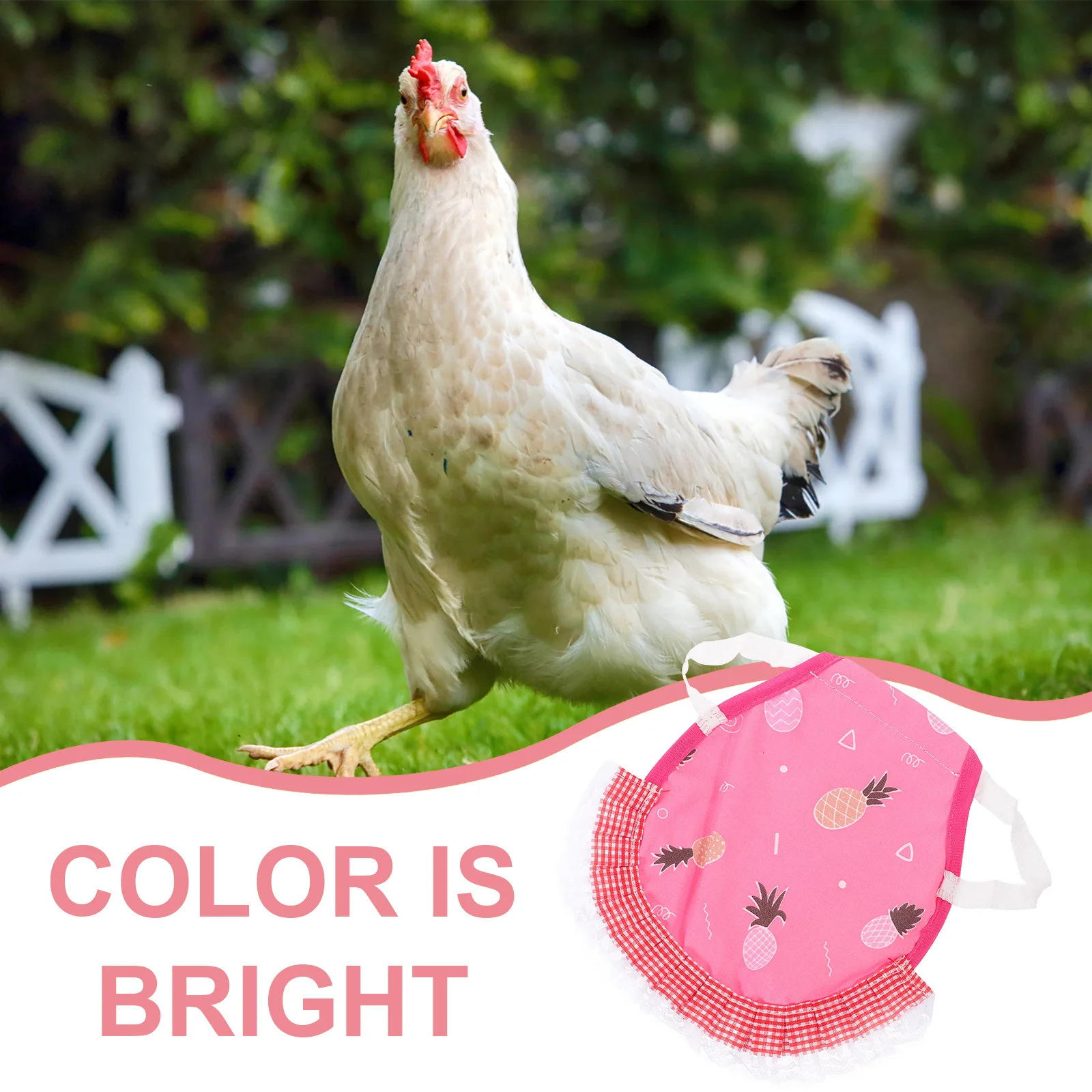 

Poultry Vest Chicken Saddle Hen Saddle Polyester Light Protecting Back Apron Adjustable Elastic Band Decorative Pattern Hens