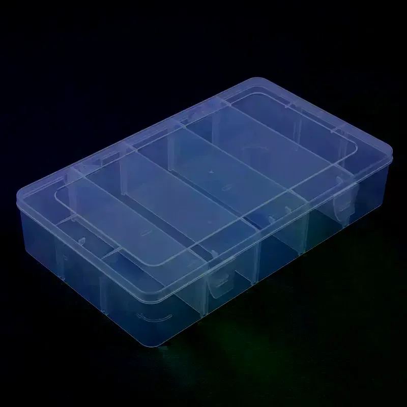 Clear Plastic Storage Box With Adjustable Grids And Transparent Design Perfect For Organizing Jewelry 2PCS/3PCS