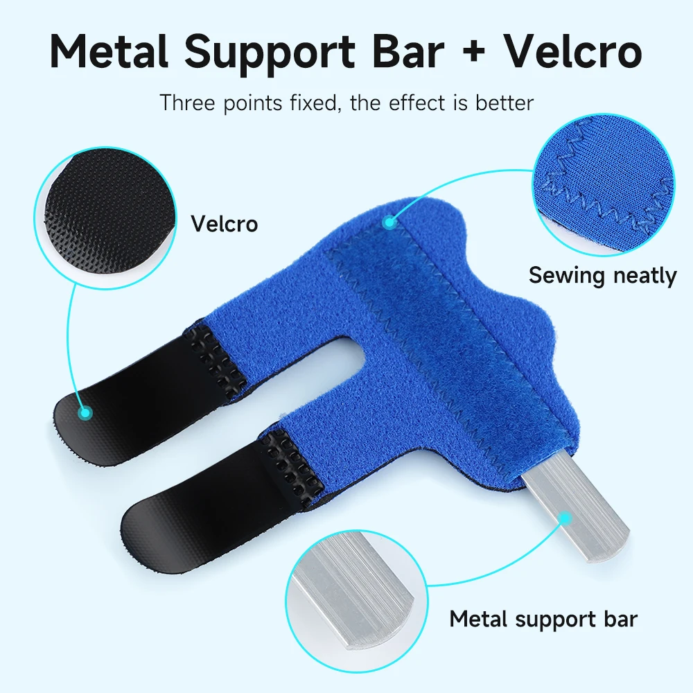 1Pcs Pain Relief Aluminium Finger Splint Fracture Protection Brace Corrector Support With Fixed Tape Bandage