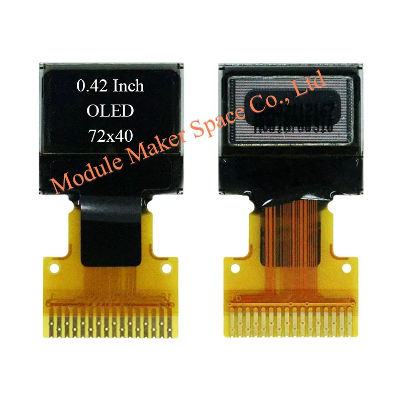 0.42 Inch OLED LCD Display Module SSD1315 72x40 Resolution Monochrome White Screen IIC/SPI Interface 16-Pin Solder Pads