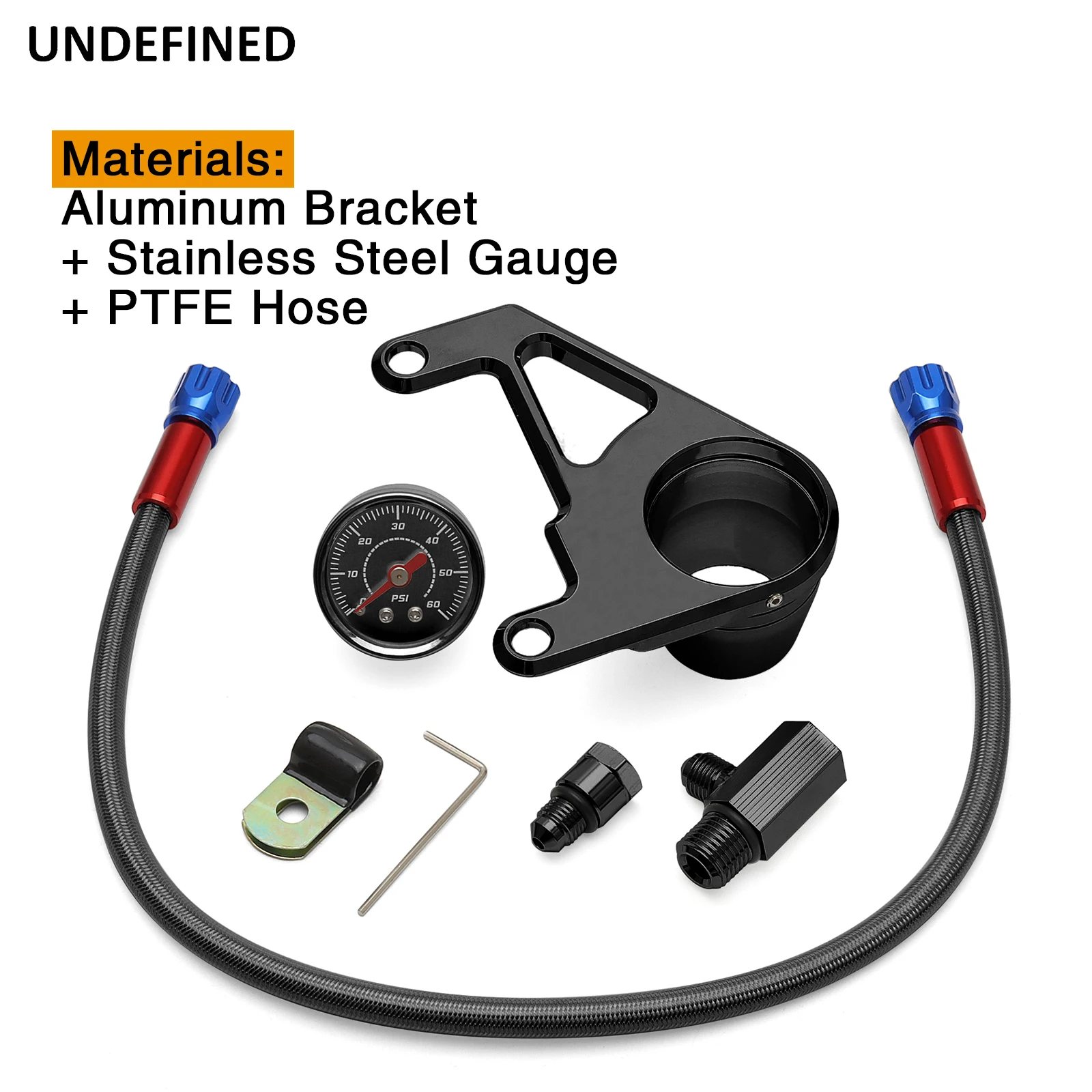 0-60PSI Oil Pressure Gauge Kits Fuel Injection Pump Pressure Tester Gauge Kit For Harley Twin Cam Touring Softail Dyna 1999-2017