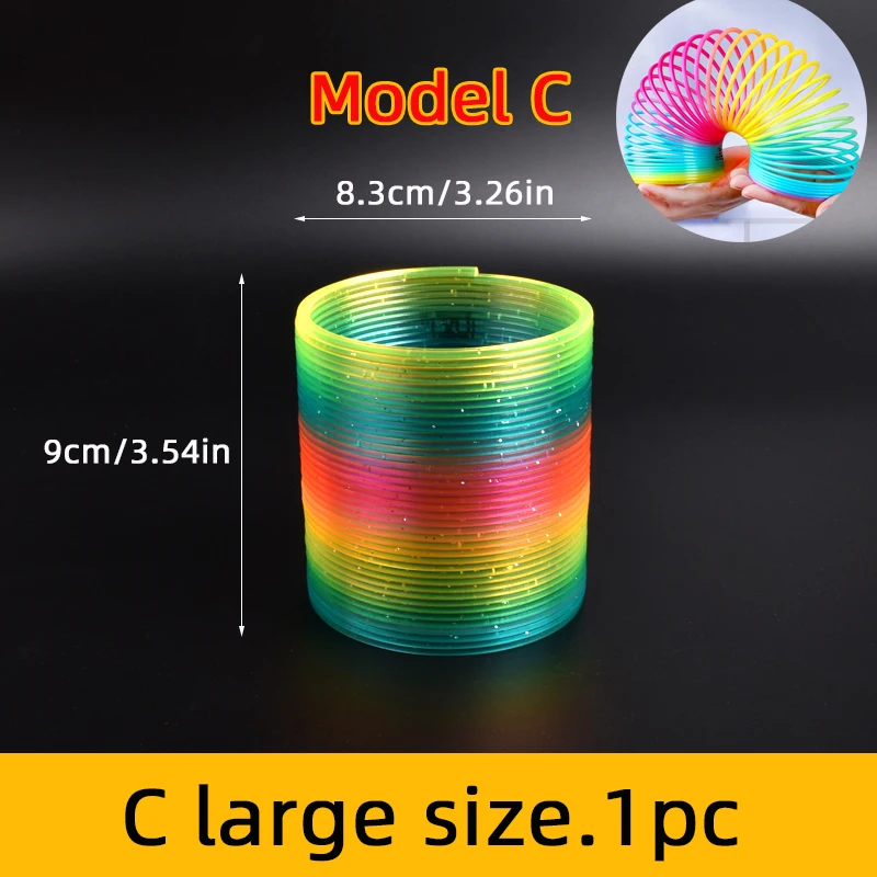12/24PCS Regenbogen Magie Frühling Spielzeug Bunte Spule Party Gefälligkeiten für Kinder Geburtstag Pinata Füllstoffe Kindergarten Souvenir Geschenke groß – Detail 17