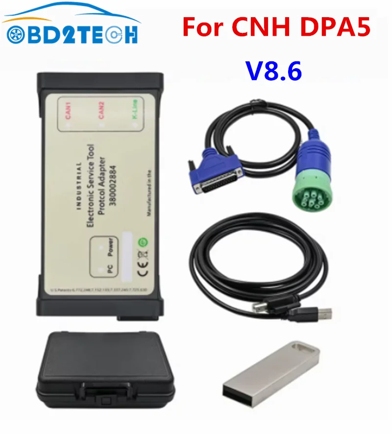 أداة تشخيص أعطال الشاحنة الثقيلة ، أويسك ، نظام كامل للمقطورة ، الحافلة ، رافعة شوكية ، حفارة ، قارئ 2 OBD ، V8.6 ، CNH DPA5 #1