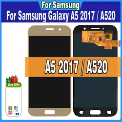 100% Tested SUPER AMOLED For Samsung A5 2017 LCD Display Touch Screen For Galaxy A520 A520F Screen With Frame Digitizer Assembly