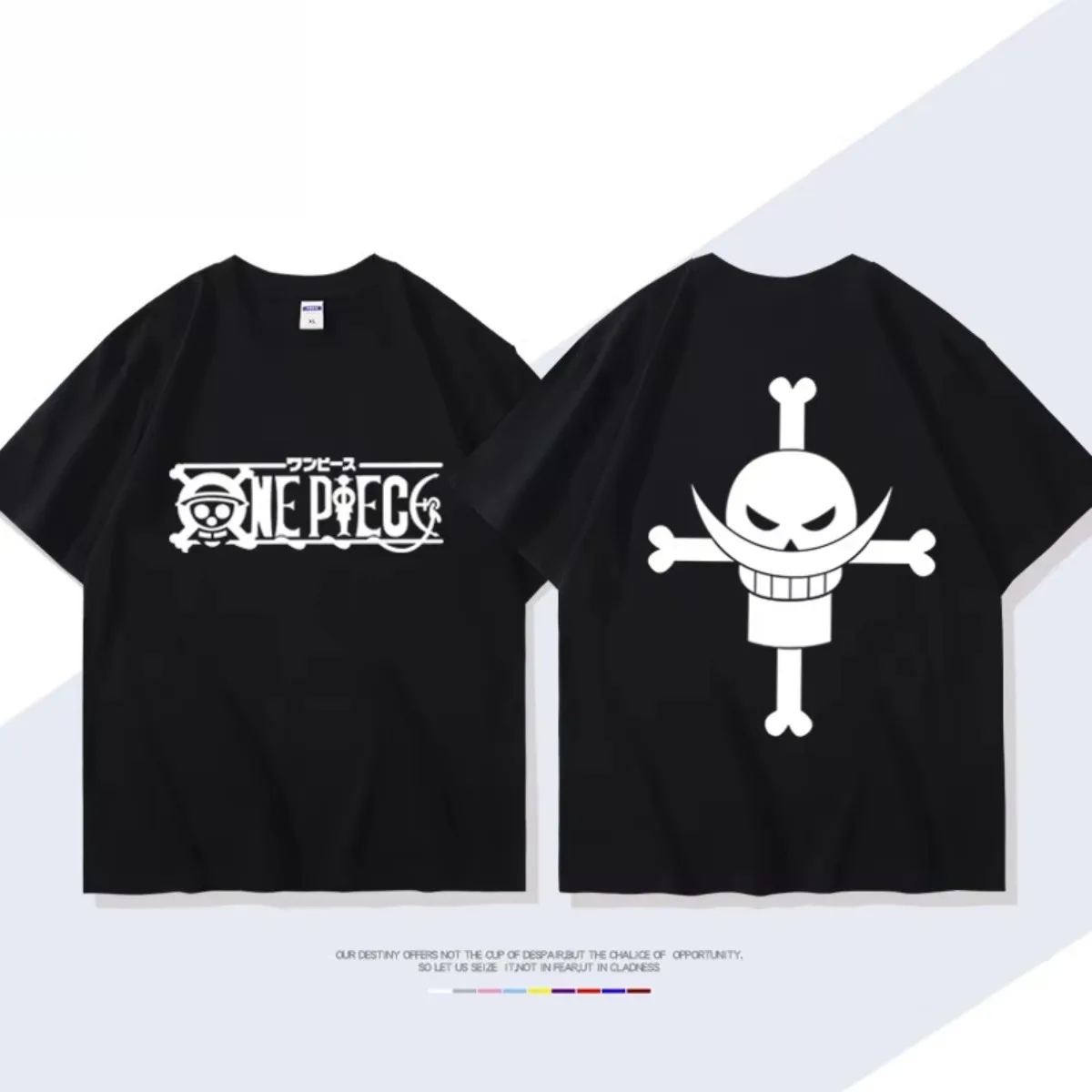ONE PIECE 2025 nuevos derivados de animación caliente barba blanca Edward · Newgate Camiseta estampada moda para hombres y mujeres Top de algodón suelto
