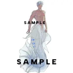 Jujutsu Kaisen Acrylic Stand Figure Satoru Gojo Geto Suguru Anime Peripheral Originality Mermaid Desktop Ornament Collection