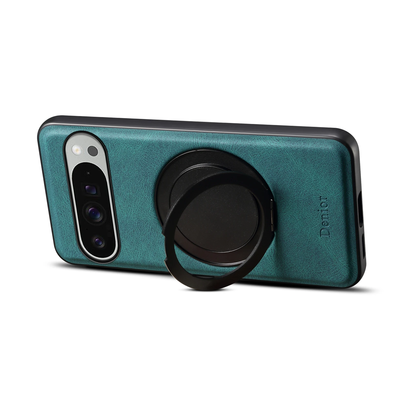 Faux Leather Mobile Phone Case Magnet 360° Rotating Stand Ring Buckle For Google Pixel 10 Pro XL 9 8A 7 view 5
