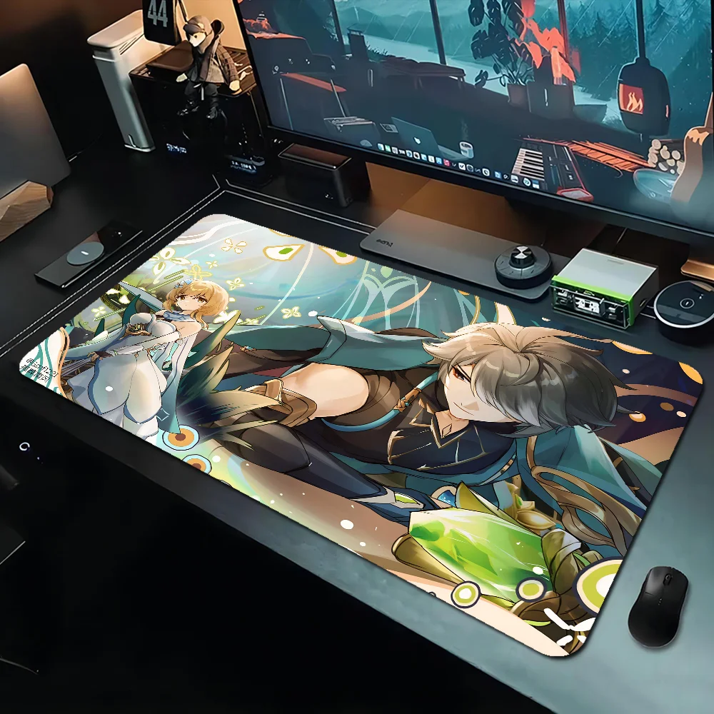 Genshin Impact Alhaitham Mousepad Boy Pad Natural Rubber Gaming Mousepad Desk Mat Size For Gameing World Of Tanks CS GO Zelda