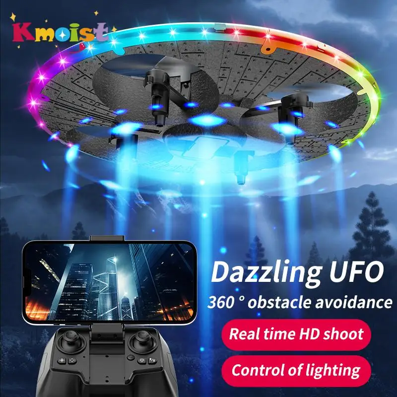 2.4G New Colorful Lights Up Small Fpv Drone Controller Show System with Camera and Led Lights Helicopter Toys for Boys Kids Gift