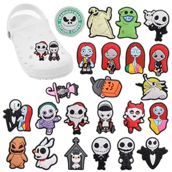 New Arrival 1-23pcs PVC Shoe Charms Cartoon The Nightmare Before Christmas Jack Accessories Shoes Buckles Fit Kids X-mas Gift