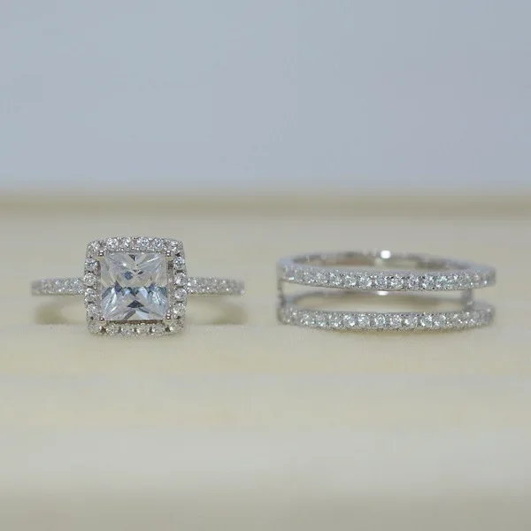 New Arrival 925 Sterling Silver Rings Set with Sparkling Zircon Stones Creative Engagement Rings Fashion Hand Jewelry for Women