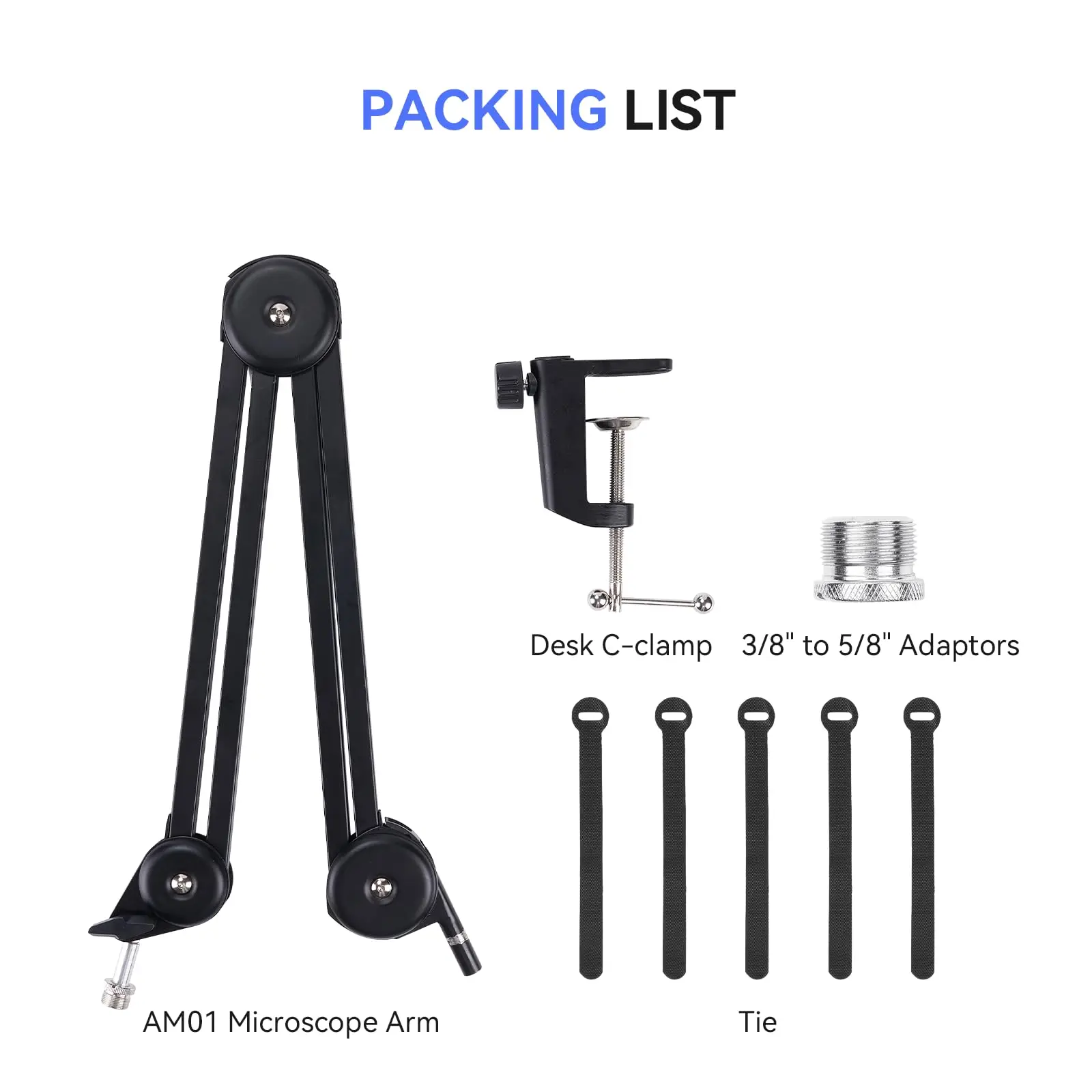 Imagem -06 - Tomlov-braço Flexível Digital Microscópio Stand Atualizado Suspensão Boom Scissor Heavy Duty Braço Mic para Solda Diy