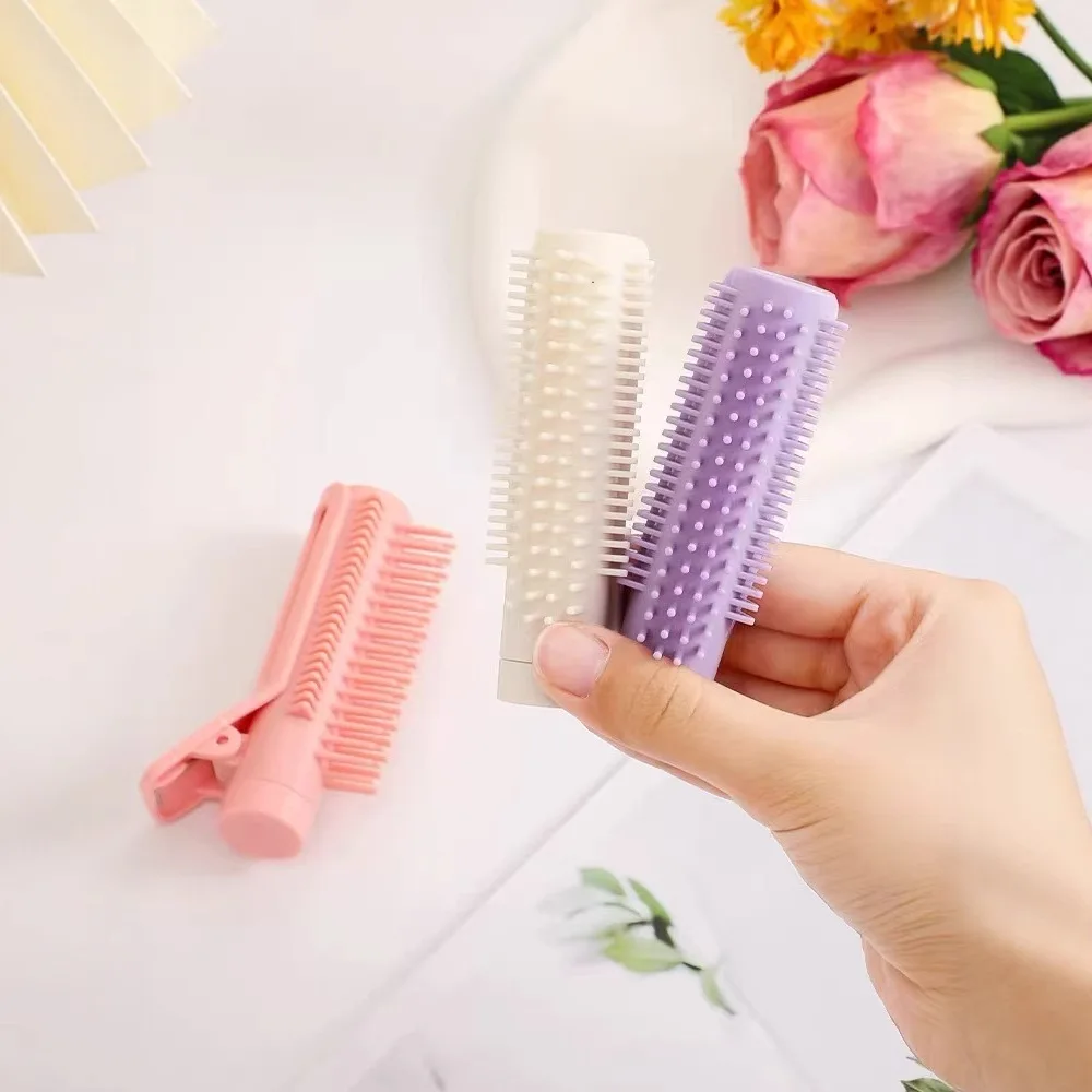 Telescopic Hot Roller Brush - 2-in-1 Curling Wand & Volumizing Comb for High Crown