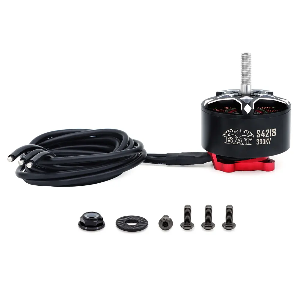 SURPASS HOBBY 14-Pole FPV Bat S4218 Motor M6 Shaft 670mm Length 14AWG Wire Battery Powered RoHS Compliant Metal RC