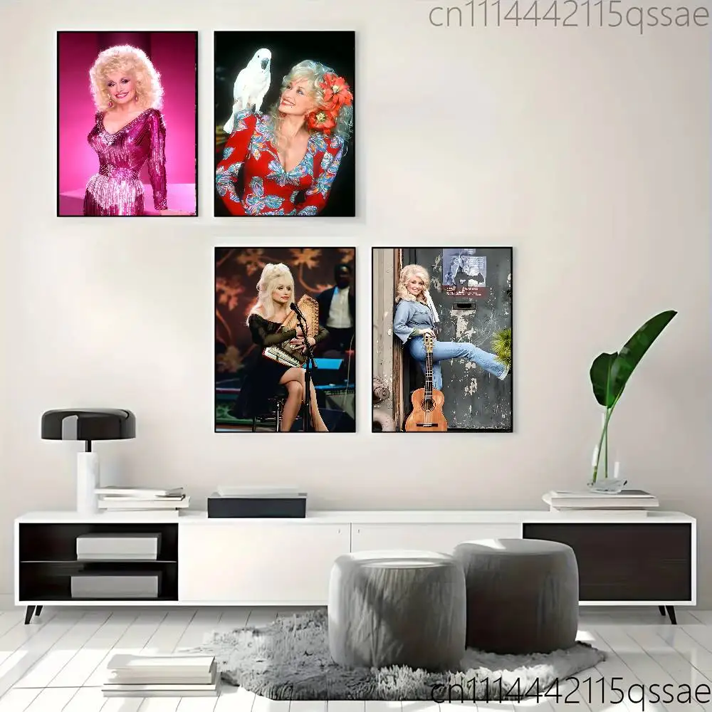 I Will Always Love You D-Dolly P-Parton Poster Self-adhesive Art Waterproof Paper Sticker Coffee House Bar Room Wall Decor