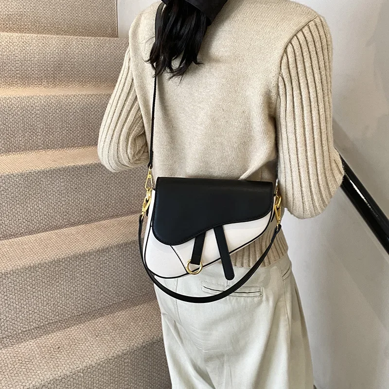

2025 Chic Minimalist Saddle Bag, Compact Crossbody Shoulder Purse with Urban Design, Ideal for Professional & Casual Outings​​