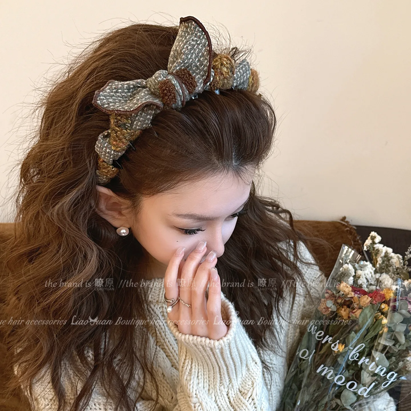

Korean New Fashionable Retro Exquisite Temperament Sweet Bow Fashion Headband Hair Accessories