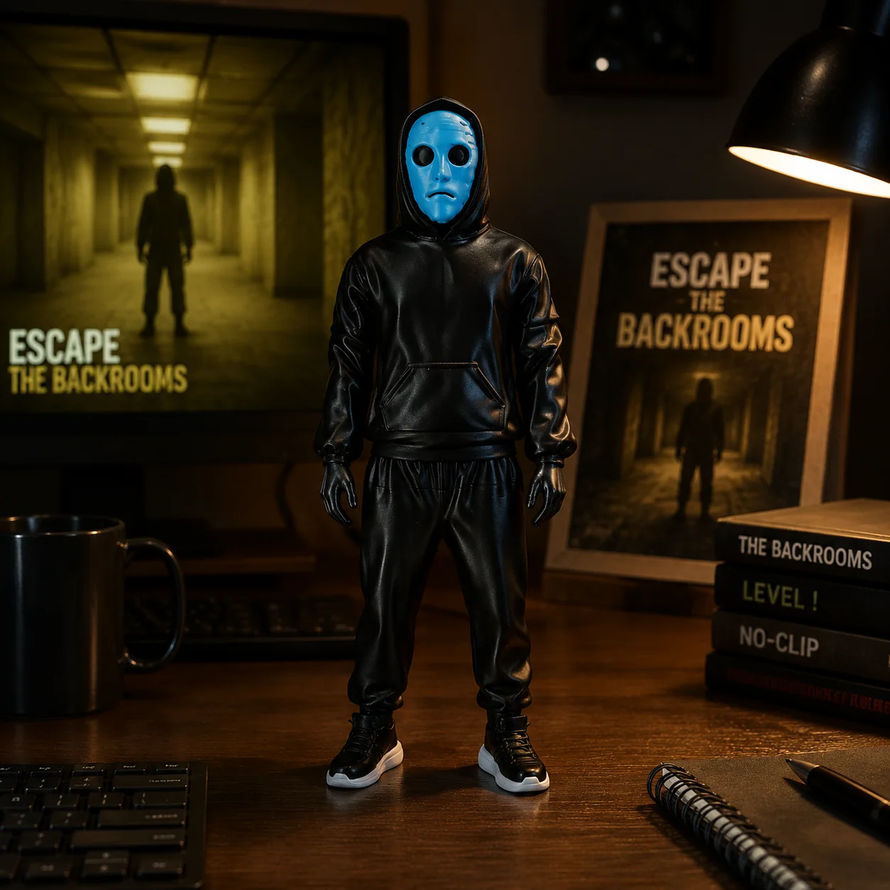 Escape The Backrooms Figures Horror Game Character Model Assemble Toy Collectible Desk Decor Gift For Kids Gamers