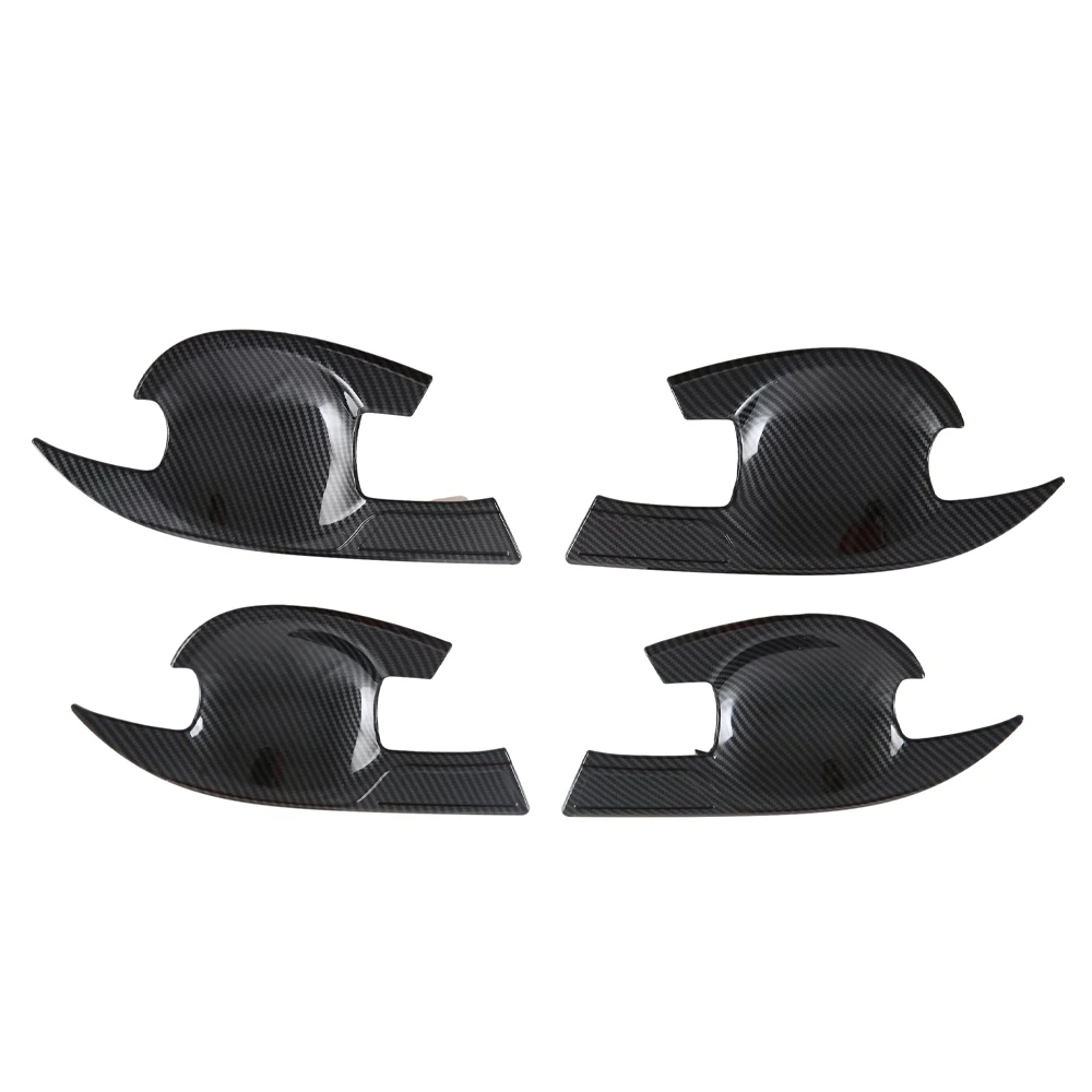 

4PCS Door Handle Bowl Cover Trims Carbon Fiber Black ABS Suitable for Nissan Qashqai J12 2022-2023
