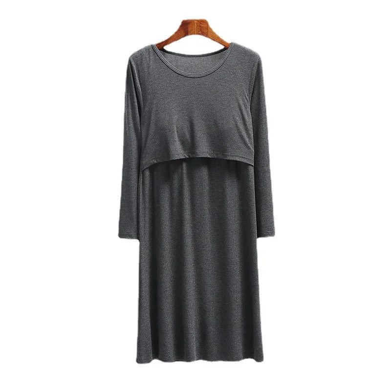Pregnancy Nursing Pajamas Sleepwear Pregnant Pajamas Mother Breastfeeding Nightgown Elegant Maternity Nursing Dress