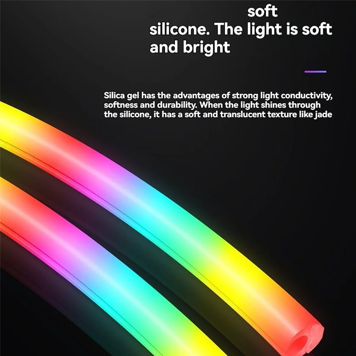 Tubo De Raditor De Refrigeração A Água Tubo Macio, Luva Luminosa, Caixa Do Computador, 5V, 3Pin, 2Pcs